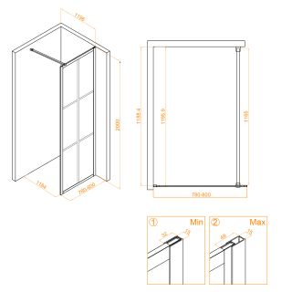 Душевая перегородка RGW WA-110W 351011008-15 80см белый
